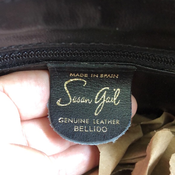 SUSAN GAIL Genuine Leather BELLIDO Vintage Shoulder Bag - Made in Spain - Picture 3 of 14